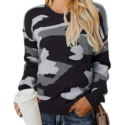 VRYSEN™ | Camouflage Leopard-Pullover