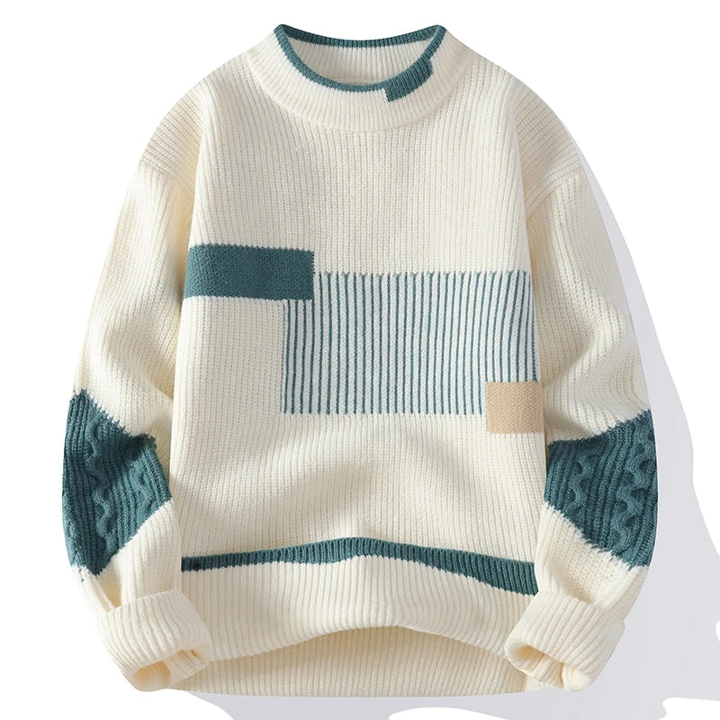 NORDWIND | Mock Neck Patchwork Pullover