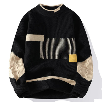 NORDWIND | Mock Neck Patchwork Pullover