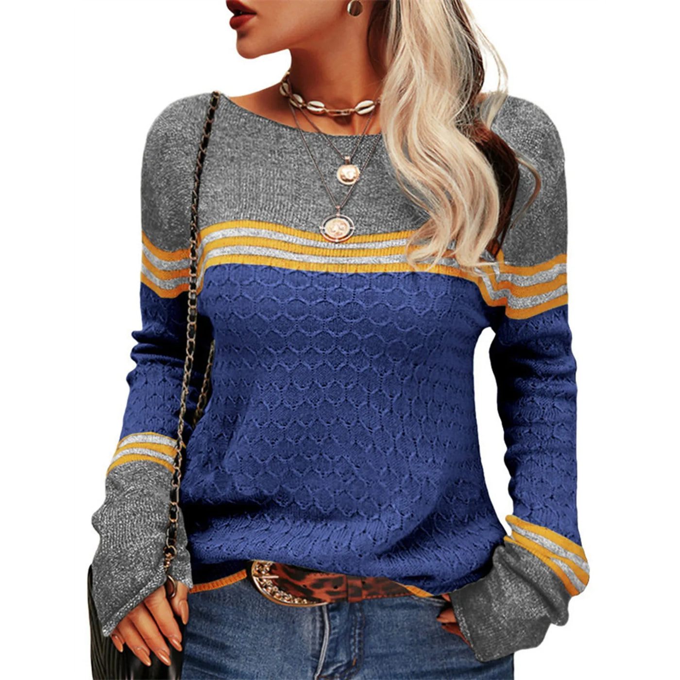 VRYSEN™ |  Gestreifter Strickpullover