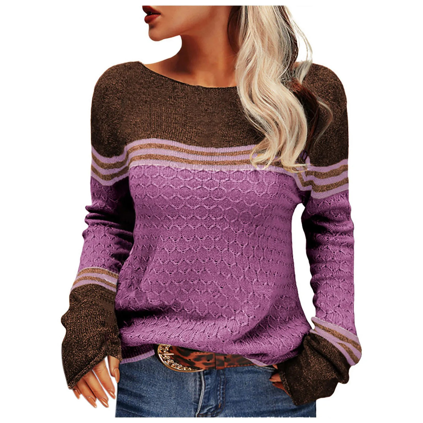 VRYSEN™ |  Gestreifter Strickpullover